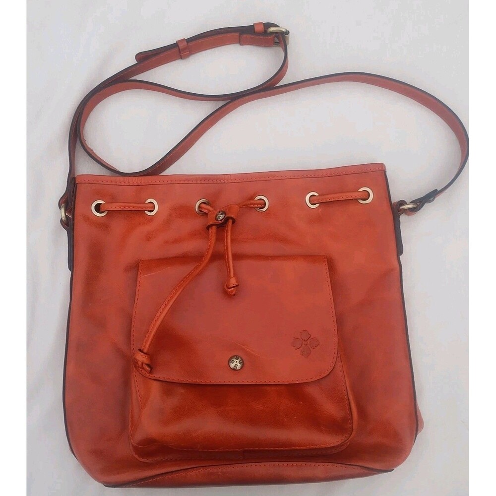 Patricia Nash Leather Bucket Drawstring Bag